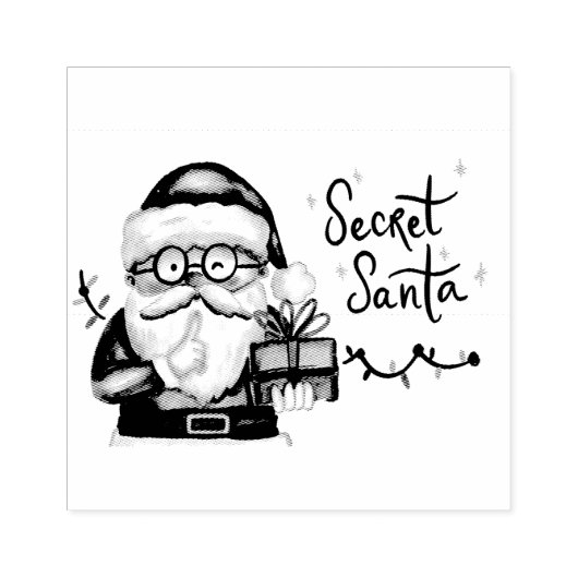 Geheime Santa Rubberstempel (Afrduk)