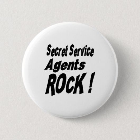 Geheime Service Agents Rock! Knoop Ronde Button 5,7 Cm (Voorkant)