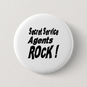 Geheime Service Agents Rock! Knoop Ronde Button 5,7 Cm