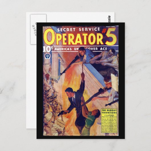 Geheime serviceoperator 5 - nov-dec 1937a_Pulp Art Briefkaart (Voorkant / Achterkant)