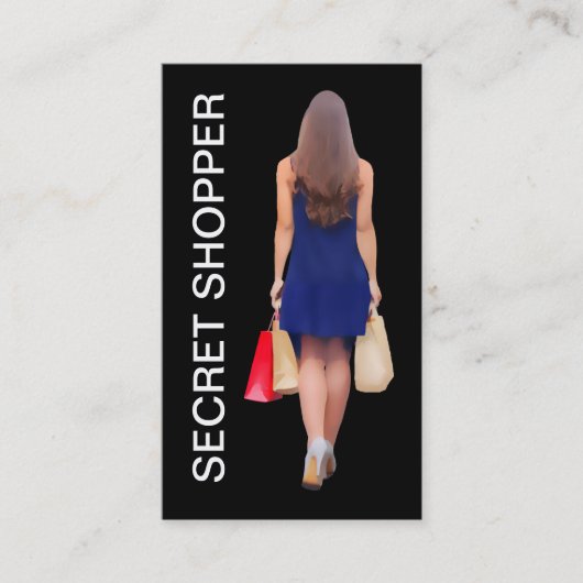 Geheime shopper Theme Double Side  Visitekaartje (Voorkant)