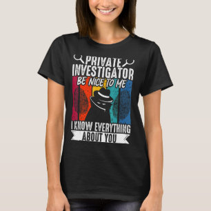 Geheime Spion Private Eye Crimescene Investigator T-shirt