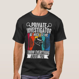 Geheime Spion Private Eye Crimescene Investigator T-shirt