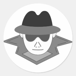 geheime spion ronde sticker