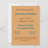 geheime SPY-verjaardagsverrassing Kaart (Achterkant)