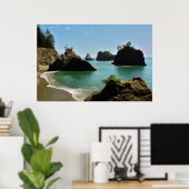 Geheime strand, Boardman State Park, Oregon, USA Poster (Thuiskantoor)