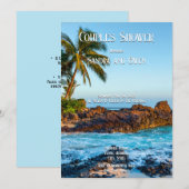 Geheime strand, tropisch, paradijs, stelletjes kaart (Voorkant / Achterkant)