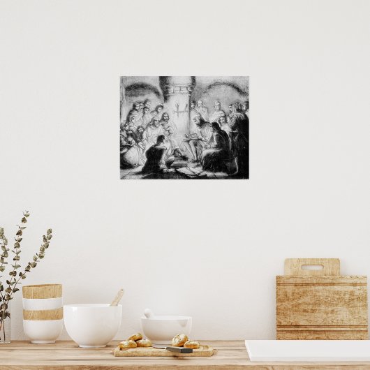 Geheime studie van Wycliffe's Bijbel Poster (Keuken)