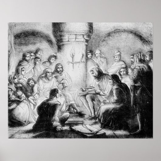 Geheime studie van Wycliffe's Bijbel Poster (Voorkant)