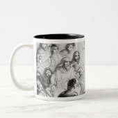 Geheime studie van Wycliffe's Bijbel Tweekleurige Koffiemok (Links)