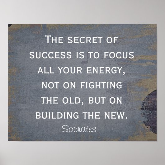 Geheime successen - SOCRATES-citaat - kunstdruk Poster (Voorkant)