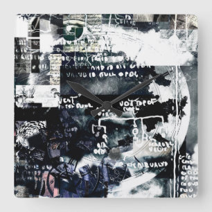 Geheime symbolen vierkante klok