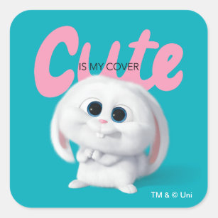 Geheime tijd huisdieren - Snowball   Cute is mijn  Vierkante Sticker
