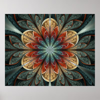 Geheime tuin Abstracte fractale kunst