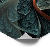 Geheime tuin Abstracte fractale kunst Poster (Hoek)