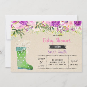 Geheime tuin babyshower uitnodiging