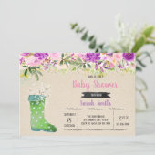 Geheime tuin babyshower uitnodiging (Staand voorkant)