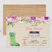 Geheime tuin babyshower uitnodiging (Voorkant / Achterkant)