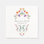 Geheime tuin bloemenbruiloft servet (Voorkant)