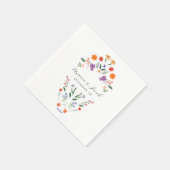 Geheime tuin bloemenbruiloft servet (Hoek)