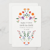 Geheime Tuin Boho Bloemen Bruiloft Save the Date (Voorkant / Achterkant)