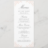 Geheime tuin bruiloft diner menu - Blush (Voorkant)