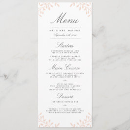 Geheime tuin bruiloft diner menu - Blush