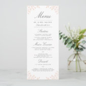 Geheime tuin bruiloft diner menu - Blush (Staand voorkant)