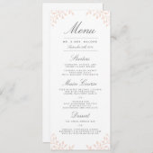 Geheime tuin bruiloft diner menu - Blush (Voorkant / Achterkant)