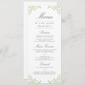 Geheime tuin bruiloft diner menu - Groen (Voorkant / Achterkant)