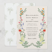 Geheime tuin bruiloft kaart (Voorkant / Achterkant)