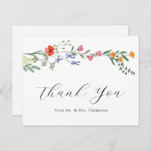 Geheime Tuin Bruiloft Platte Bedankje Bedankkaart (Voorkant / Achterkant)