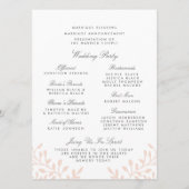 Geheime tuin bruiloft programma's - Blush (Achterkant)