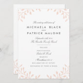 Geheime tuin bruiloft programma's - Blush (Voorkant / Achterkant)