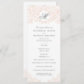 Geheime tuin bruiloft programma's - Blush (Voorkant / Achterkant)