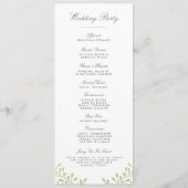 Geheime tuin bruiloft programma's - Groen (Achterkant)