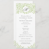 Geheime tuin bruiloft programma's - Groen (Voorkant / Achterkant)