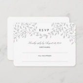 Geheime tuin bruiloft RSVP - Grijs (Voorkant / Achterkant)