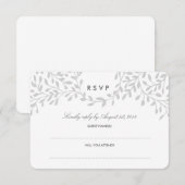 Geheime tuin bruiloft RSVP - Grijs Kaartje (Voorkant / Achterkant)