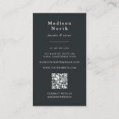 Geheime tuin | Floral verticale QR-code Visitekaartje (Achterkant)