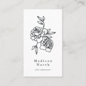 Geheime tuin | Floral verticale QR-code Visitekaartje (Voorkant)