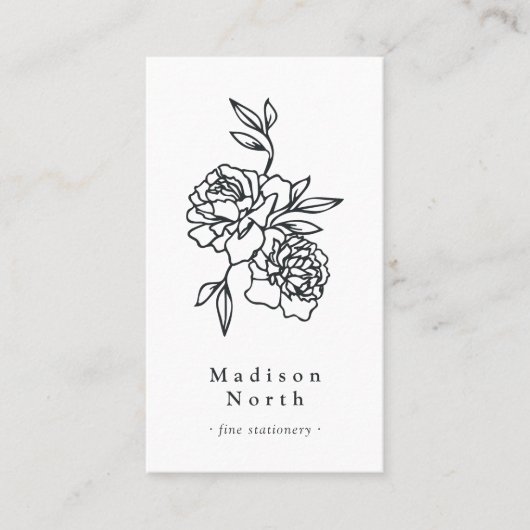 Geheime tuin | Floral verticale QR-code Visitekaartje (Voorkant)