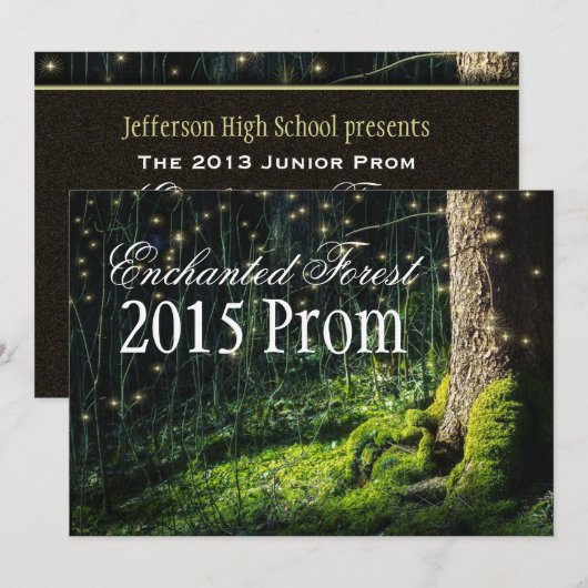 Geheime tuin + gekantelde woud Prom-uitnodigingen Kaart (Voorkant / Achterkant)