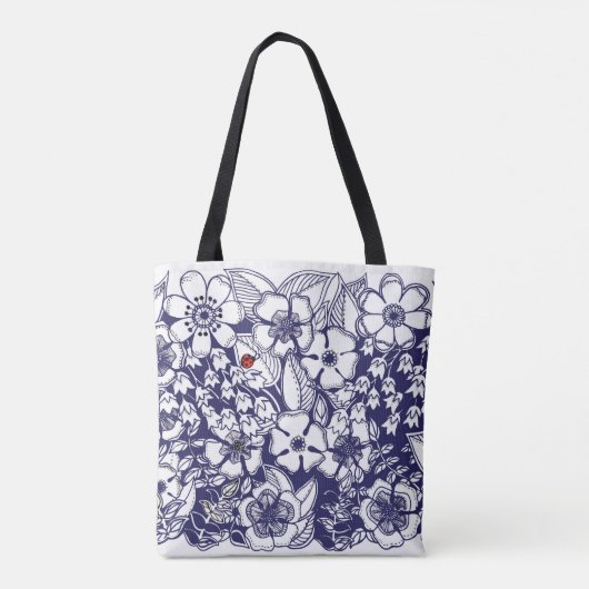 Geheime tuin geMonogramed All-Over Print Tas (Achterkant)
