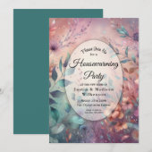 Geheime tuin in de avond Glow Housewarming Party Kaart (Voorkant / Achterkant)