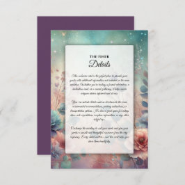 Geheime tuin in de avondgloed informatiekaartje