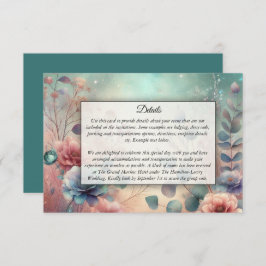 Geheime tuin in de avondgloed informatiekaartje