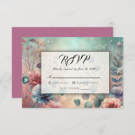 Geheime tuin in de avondgloed RSVP kaartje