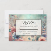 Geheime tuin in de avondgloed RSVP kaartje (Voorkant)