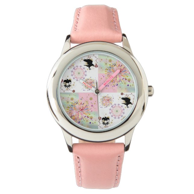 Geheime tuin met Harlequin... Roze meisjes volgen Horloge (Voorkant)